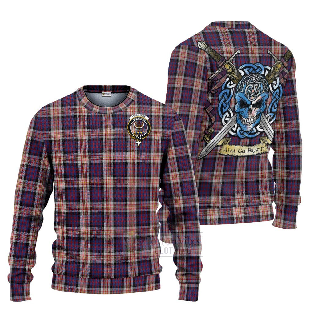 Carnegie Tartan Ugly Sweater with Family Crest Celtic Skull Style Unisex - Tartan Vibes Clothing