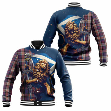 Carnegie Tartan Family Crest Baseball Jacket with Scottish Majestic Lion Unisex - Tartan Vibes Clothing