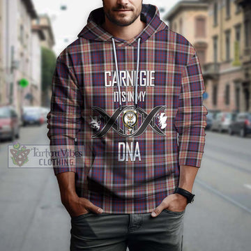 Carnegie Tartan Hoodie with Family Crest DNA In Me Style Pullover Hoodie - Tartan Vibes Clothing