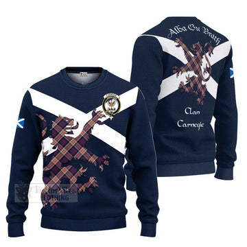 Carnegie Tartan Lion Rampant Ugly Sweater Proudly Display Your Heritage with Alba Gu Brath and Clan Name Unisex - Tartan Vibes Clothing