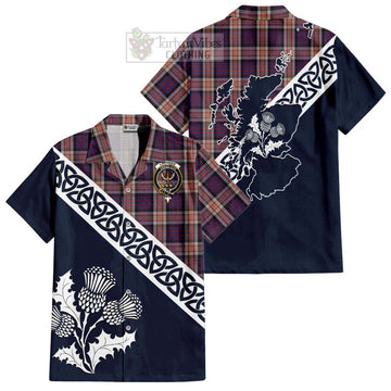 Carnegie Tartan Hawaiian Shirt Featuring Thistle and Scotland Map Kid - Tartan Vibes Clothing