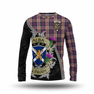 Carnegie Tartan Family Crest Long Sleeve T-Shirt Lion Rampant Royal Thistle Shield Celtic Inspired Unisex - Tartan Vibes Clothing