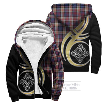 Carnegie Tartan Sherpa Hoodie with Family Crest and Celtic Symbol Style Unisex S - Tartan Vibes Clothing
