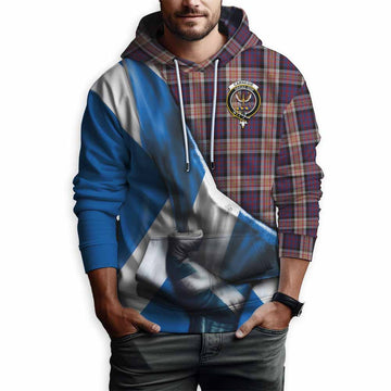 Carnegie Tartan Hoodie with Family Crest Scotland Patriotic Style Pullover Hoodie - Tartan Vibes Clothing
