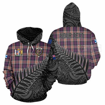 Carnegie Crest Tartan Hoodie with New Zealand Silver Fern Half Style Zip Hoodie - Tartan Vibes Clothing