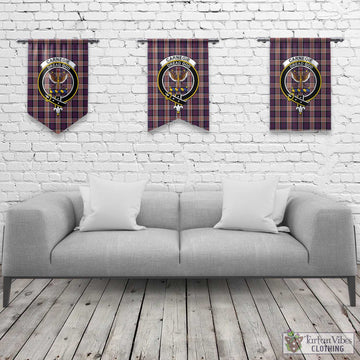 Carnegie Tartan Gonfalon, Tartan Banner with Family Crest Rectangle - Tartan Vibes Clothing