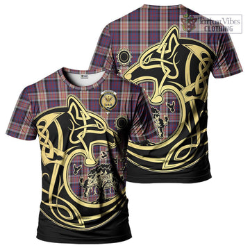 Carnegie Tartan T-Shirt with Family Crest Celtic Wolf Style Kid's Shirt - Tartan Vibes Clothing