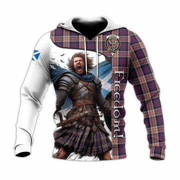 Tartan Vibes Clothing Carnegie Crest Tartan Knitted Hoodie Inspired by the Freedom of Scottish Warrior