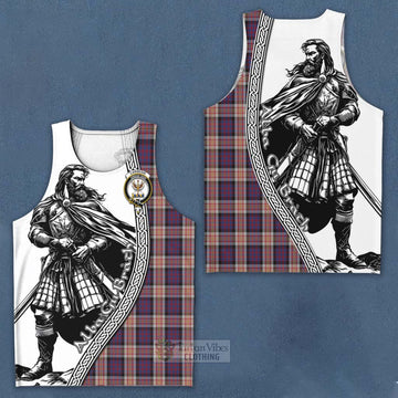 Carnegie Tartan Clan Crest Men's Tank Top with Highlander Warrior Celtic Style Men - Tartan Vibes Clothing