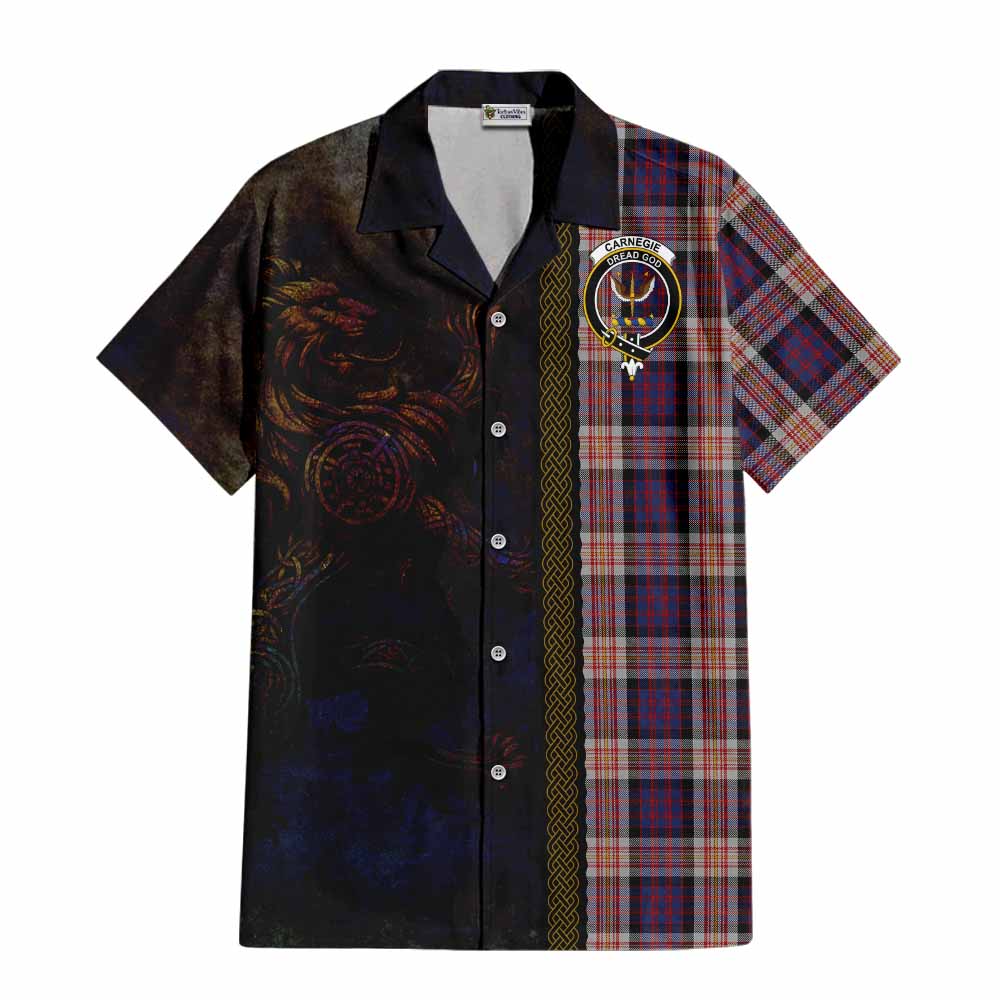 Carnegie Tartan Family Crest Hawaiian Shirt Alba Gu Brath Be Brave Lion Ancient Style Kid - Tartan Vibes Clothing
