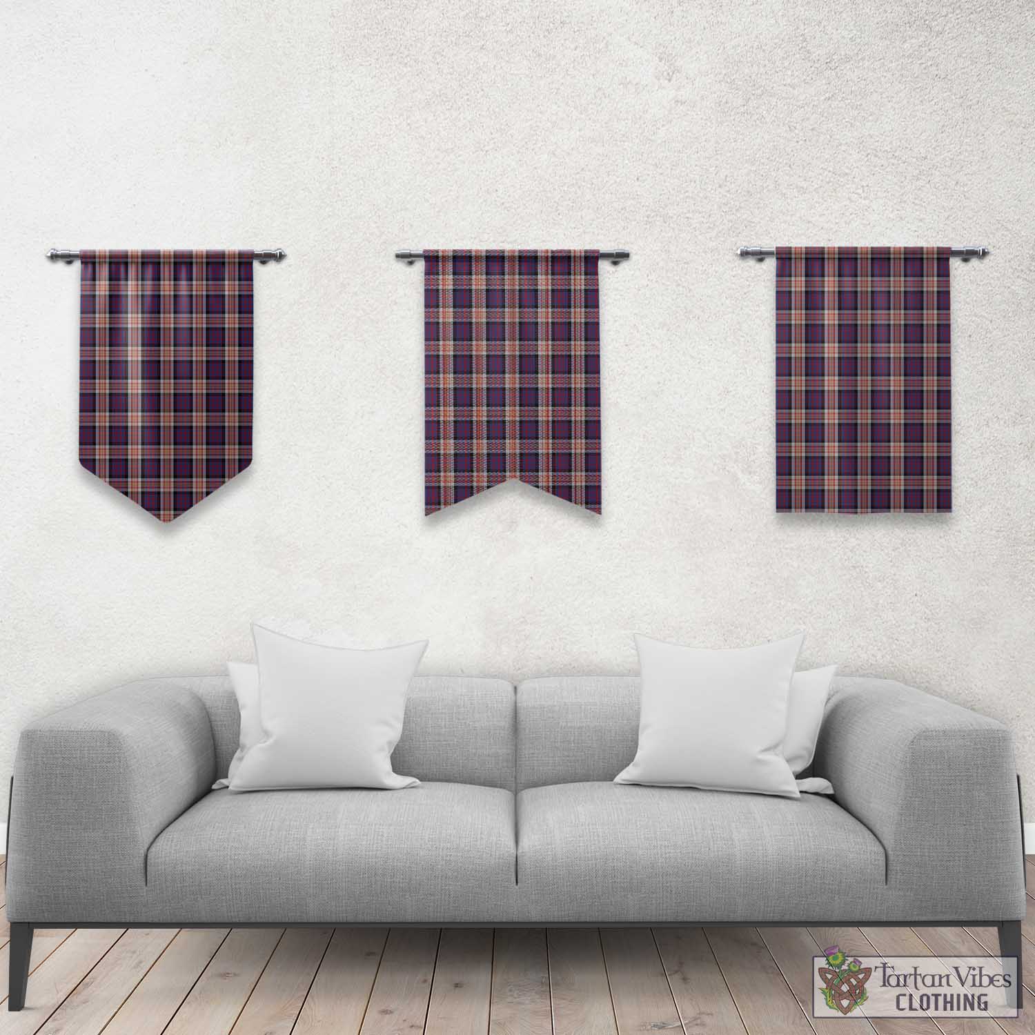 Carnegie Tartan Gonfalon, Tartan Banner Rectangle - Tartan Vibes Clothing