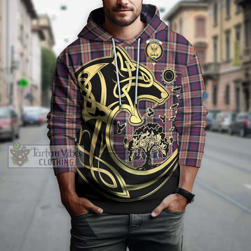 Carnegie Tartan Hoodie with Family Crest Celtic Wolf Style Zip Hoodie - Tartan Vibes Clothing