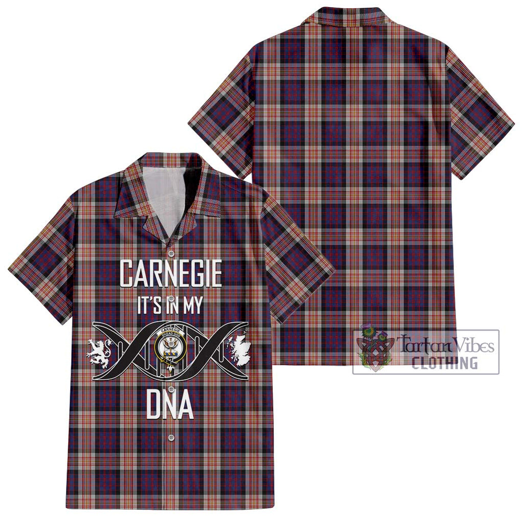 Carnegie Tartan Hawaiian Shirt with Family Crest DNA In Me Style Kid - Tartan Vibes Clothing
