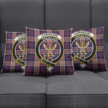 Carnegie Tartan Pillow Cover with Family Crest Rectangle Pillow Cover 51*91cm - Tartan Vibes Clothing