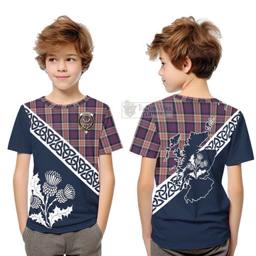 Carnegie Tartan Kid T-Shirt Featuring Thistle and Scotland Map Youth XL Size14 - Tartan Vibes Clothing