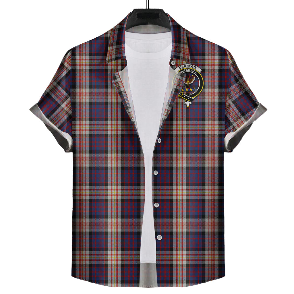 Carnegie Tartan Hawaiian Shirt with Family Crest Kid - Tartan Vibes Clothing
