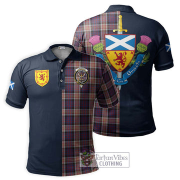 Carnegie Tartan Polo Shirt Alba with Scottish Lion Royal Arm Half Style Kid - Tartan Vibes Clothing
