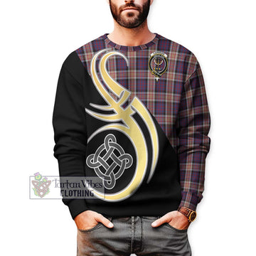Carnegie Tartan Sweatshirt with Family Crest and Celtic Symbol Style Unisex - Tartan Vibes Clothing