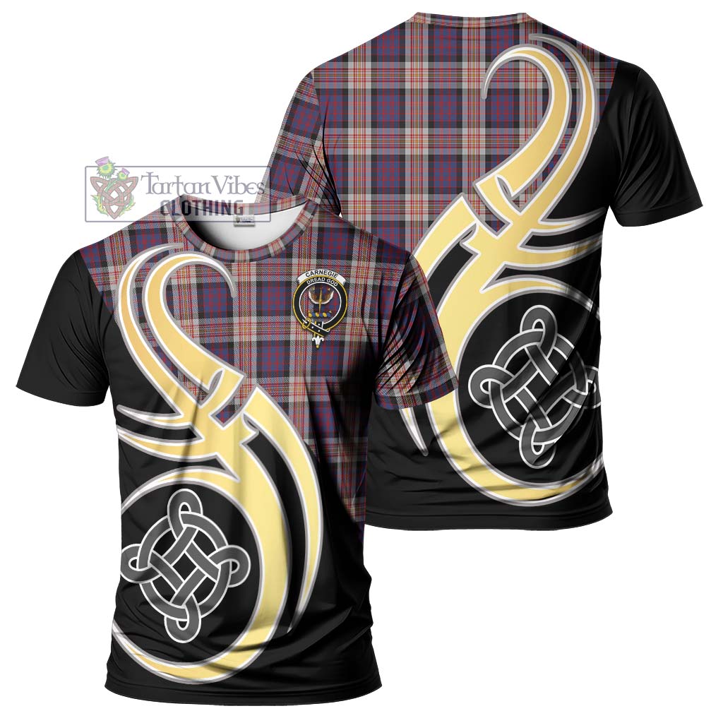 Carnegie Tartan T-Shirt with Family Crest and Celtic Symbol Style Kid's Shirt - Tartan Vibes Clothing