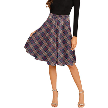 Carnegie Tartan Melete Pleated Midi Skirt Cross Style