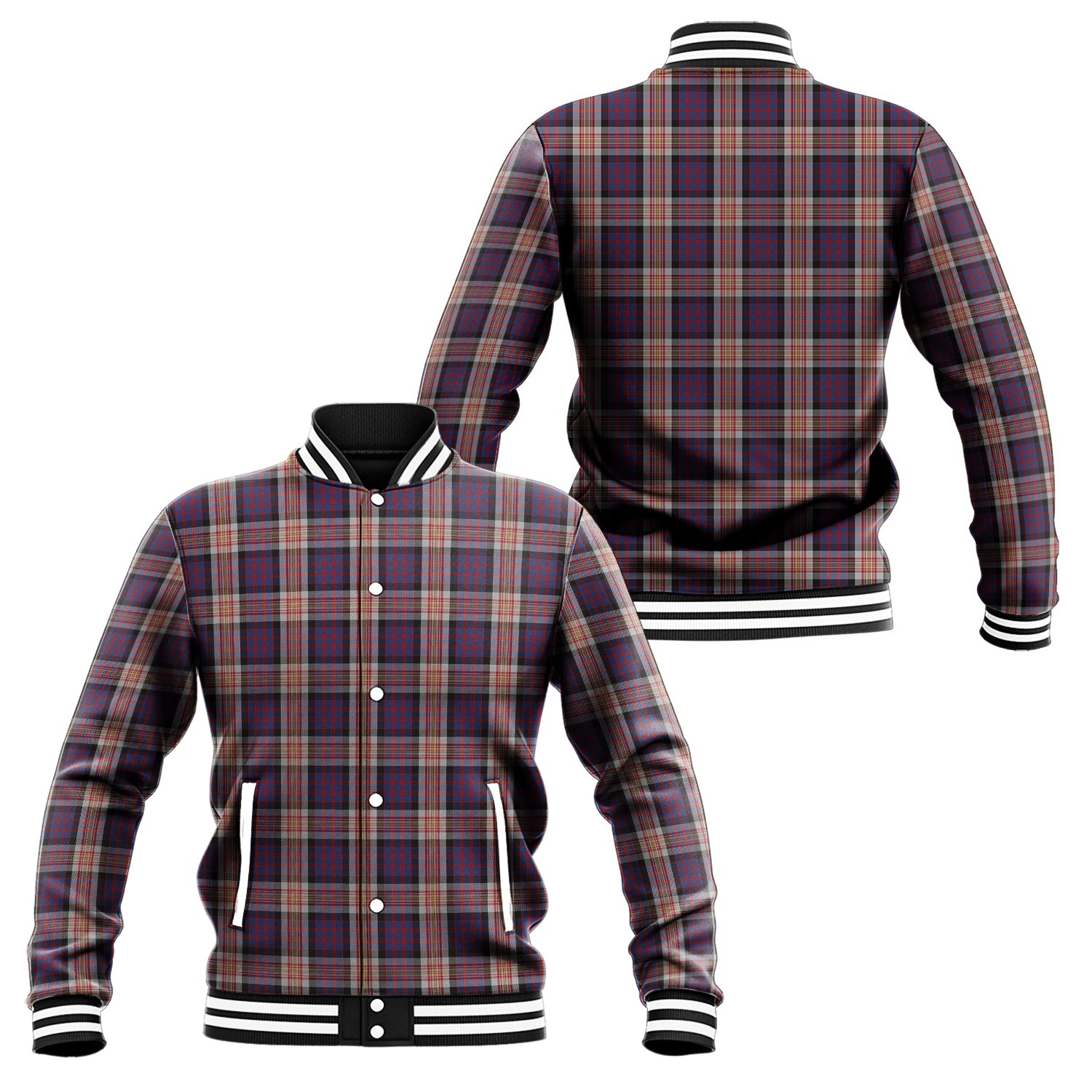 Carnegie Tartan Baseball Jacket Unisex - Tartan Vibes Clothing