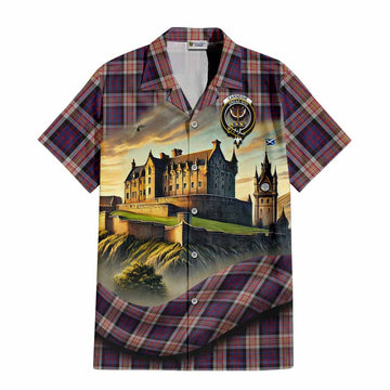 Carnegie Tartan Family Crest Hawaiian Shirt with Scottish Ancient Castle Style Kid - Tartan Vibes Clothing