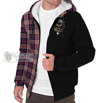 Carnegie Tartan Sherpa Hoodie with Family Crest and Half Of Me Style Unisex S - Tartan Vibes Clothing