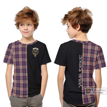 Carnegie Tartan Kid T-Shirt with Family Crest and Half Of Me Style Youth XL Size14 - Tartan Vibes Clothing