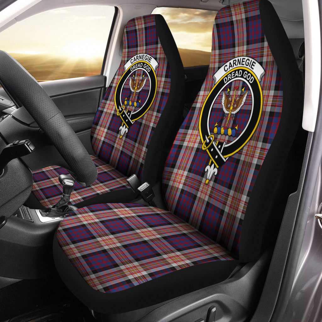 Carnegie Tartan Car Seat Cover with Family Crest One Size - Tartan Vibes Clothing