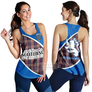 Carnegie Family Crest Tartan Women's Racerback Tanks Celebrate Saint Andrew's Day in Style 4XL - Tartan Vibes Clothing