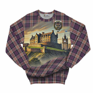 Carnegie Tartan Family Crest Sweatshirt with Scottish Ancient Castle Style Unisex - Tartan Vibes Clothing