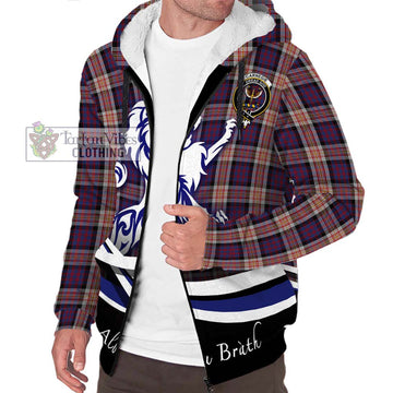 Carnegie Tartan Sherpa Hoodie with Alba Gu Brath Regal Lion Emblem Unisex S - Tartan Vibes Clothing