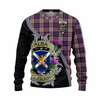 Carnegie Tartan Family Crest Knitted Sweater Lion Rampant Royal Thistle Shield Celtic Inspired Unisex - Tartan Vibes Clothing