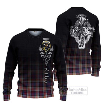 Carnegie Tartan Ugly Sweater Featuring Alba Gu Brath Family Crest Celtic Inspired Unisex - Tartan Vibes Clothing