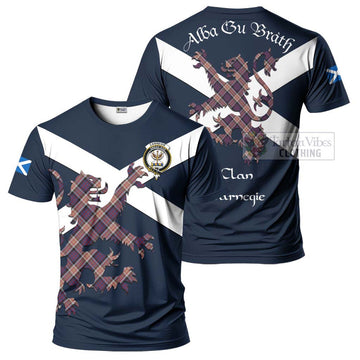 Carnegie Tartan Lion Rampant T-Shirt Proudly Display Your Heritage with Alba Gu Brath and Clan Name Kid's Shirt - Tartan Vibes Clothing