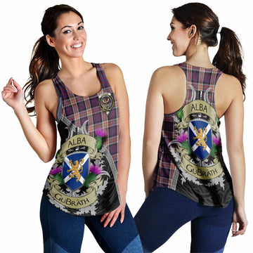 Carnegie Tartan Family Crest Women's Racerback Tanks Lion Rampant Royal Thistle Shield Celtic Inspired 4XL - Tartan Vibes Clothing