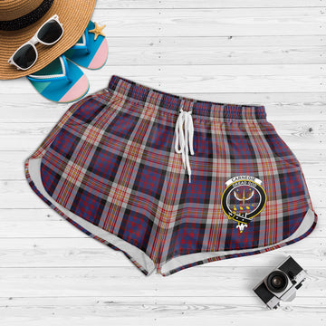 carnegie-tartan-womens-shorts-with-family-crest