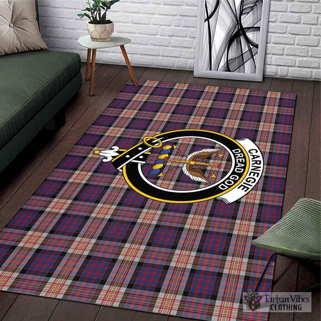 Carnegie Tartan Area Rug with Family Crest L 59*86 inch (150x220 cm) - Tartan Vibes Clothing