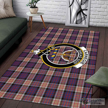 Carnegie Tartan Area Rug with Family Crest L 59*86 inch (150x220 cm) - Tartan Vibes Clothing