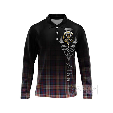 Carnegie Tartan Long Sleeve Polo Shirt Featuring Alba Gu Brath Family Crest Celtic Inspired Unisex - Tartan Vibes Clothing