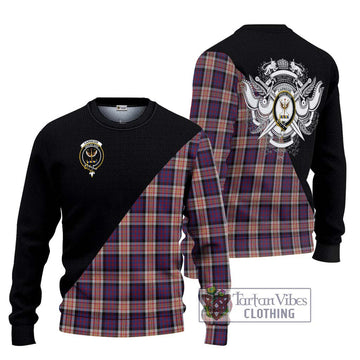 Carnegie Tartan Ugly Sweater with Family Crest and Military Logo Style Unisex - Tartan Vibes Clothing