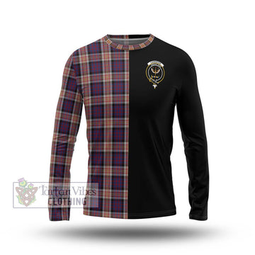 Carnegie Tartan Long Sleeve T-Shirt with Family Crest and Half Of Me Style Unisex - Tartan Vibes Clothing