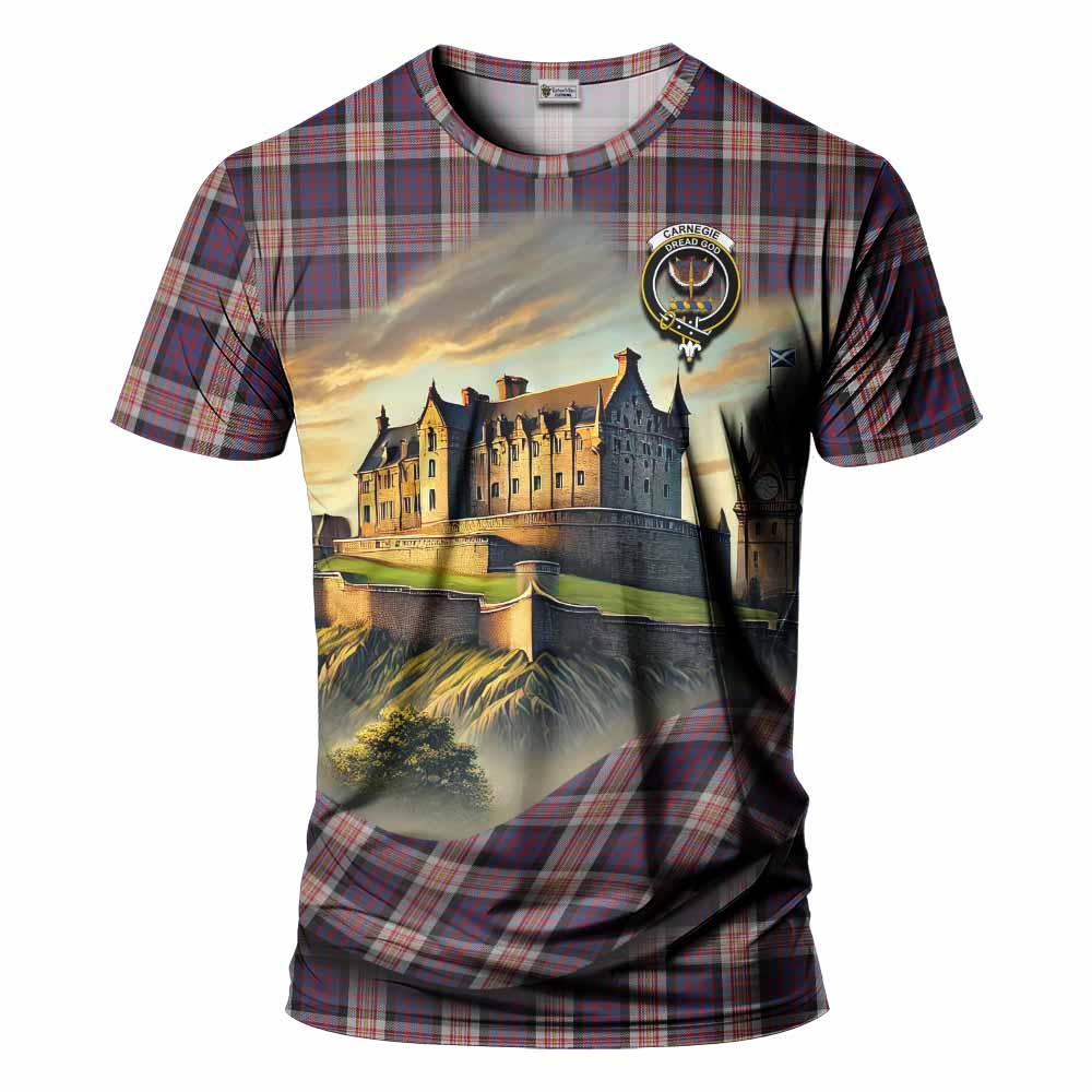 Carnegie Tartan Family Crest T-Shirt with Scottish Ancient Castle Style Kid's Shirt - Tartan Vibes Clothing