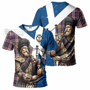 Carnegie Tartan T-Shirt with Family Crest Scottish Bagpiper Vibes Kid's Shirt - Tartan Vibes Clothing