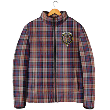 Carnegie Tartan Padded Jacket with Family Crest Men's Padded Jacket - Tartan Vibes Clothing