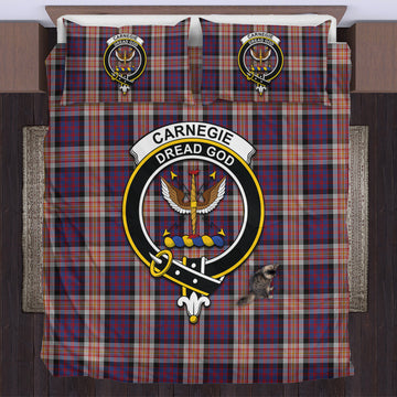 Carnegie Tartan Bedding Set with Family Crest US Bedding Set - Tartan Vibes Clothing