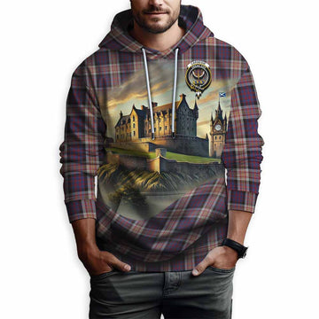 Carnegie Tartan Family Crest Hoodie with Scottish Ancient Castle Style Pullover Hoodie - Tartan Vibes Clothing