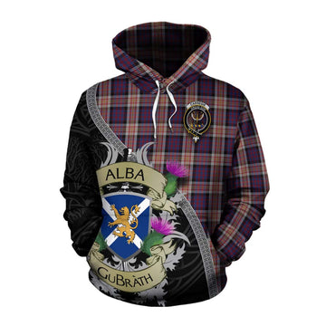 Carnegie Tartan Family Crest Cotton Hoodie Lion Rampant Royal Thistle Shield Celtic Inspired Pullover Hoodie XS - Tartan Vibes Clothing