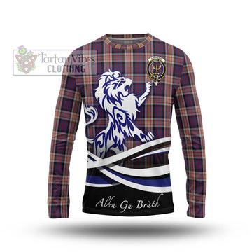 Carnegie Tartan Long Sleeve T-Shirt with Alba Gu Brath Regal Lion Emblem Unisex - Tartan Vibes Clothing