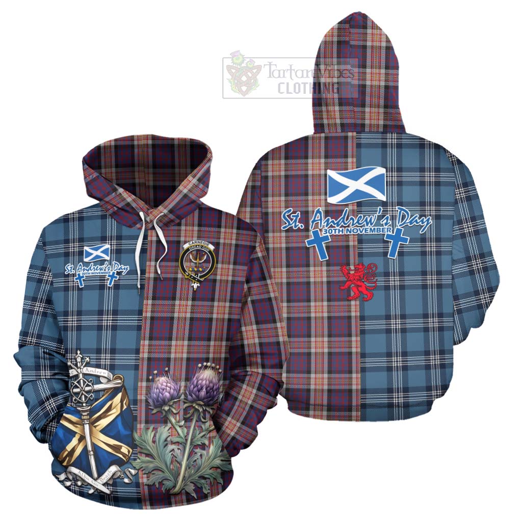 Carnegie Tartan Hoodie Happy St. Andrew's Day Half Tartan Style Zip Hoodie - Tartan Vibes Clothing